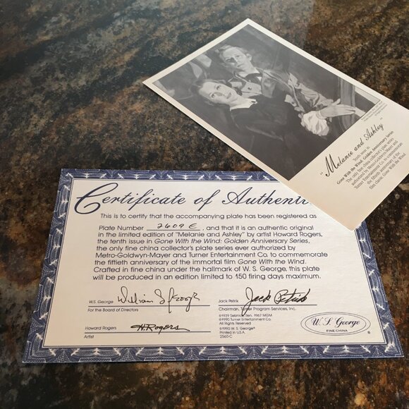 2/40 Gone With the Wind Golden Anniversary 'Melanie and Ashley' Howard Rogers - Picture 8 of 9